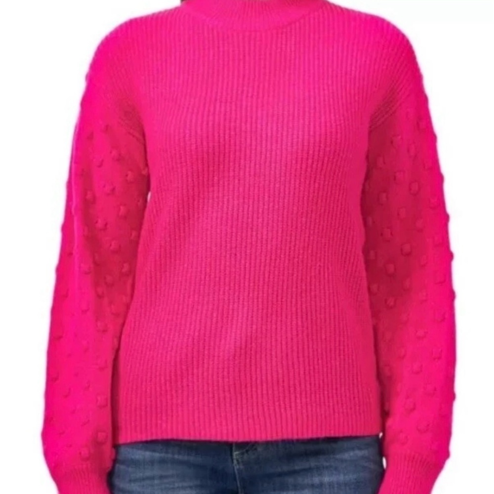 Vince Camuto Vibrant Pink Turtleneck Sweater